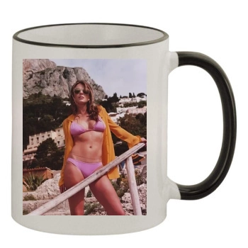 Elizabeth Hurley 11oz Colored Rim & Handle Mug