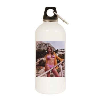 Elizabeth Hurley White Water Bottle With Carabiner