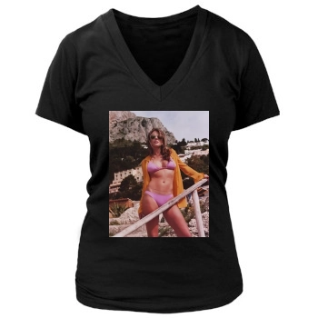 Elizabeth Hurley Women's Deep V-Neck TShirt