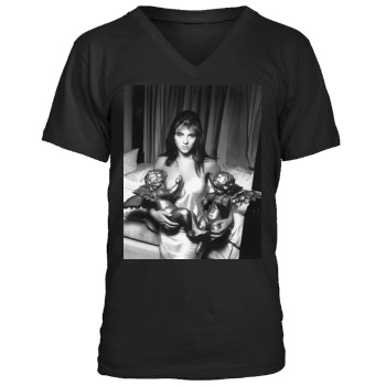 Elizabeth Hurley Men's V-Neck T-Shirt