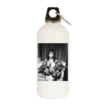 Elizabeth Hurley White Water Bottle With Carabiner