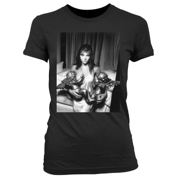 Elizabeth Hurley Women's Junior Cut Crewneck T-Shirt