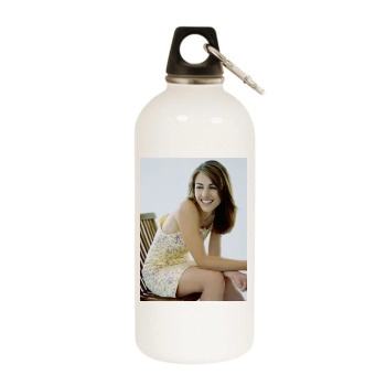 Elizabeth Hurley White Water Bottle With Carabiner