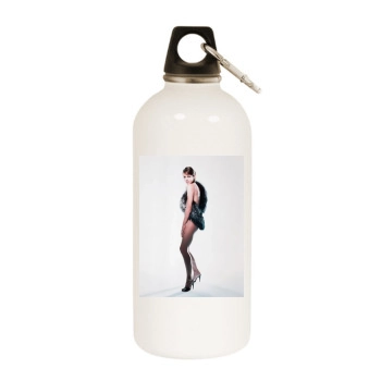 Elizabeth Hurley White Water Bottle With Carabiner