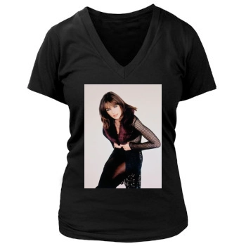 Elizabeth Hurley Women's Deep V-Neck TShirt