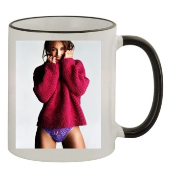 Elizabeth Hurley 11oz Colored Rim & Handle Mug