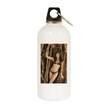 Elizabeth Hurley White Water Bottle With Carabiner