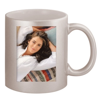 Elizabeth Hurley 11oz Metallic Silver Mug