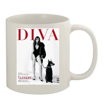 Elizabeth Hurley 11oz White Mug