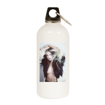 Heidi Klum White Water Bottle With Carabiner