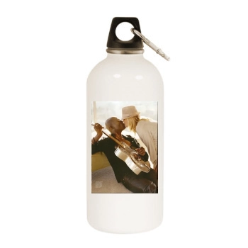 Heidi Klum White Water Bottle With Carabiner