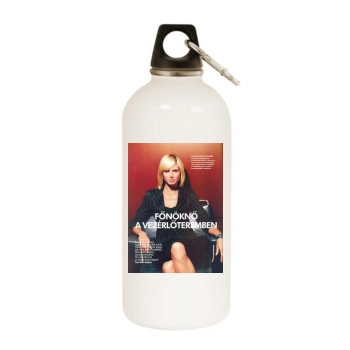 Heidi Klum White Water Bottle With Carabiner