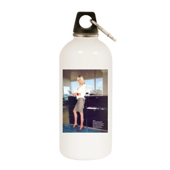 Heidi Klum White Water Bottle With Carabiner