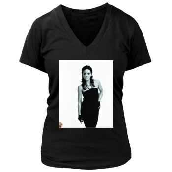 Hilary Duff Women's Deep V-Neck TShirt