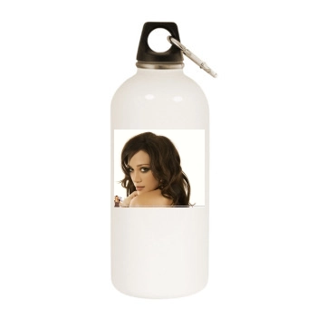 Hilary Duff White Water Bottle With Carabiner