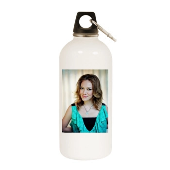 Hilary Duff White Water Bottle With Carabiner