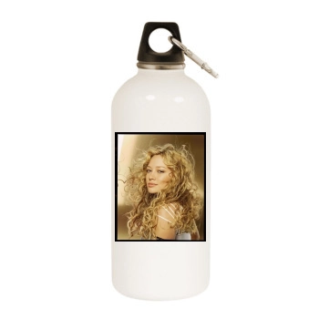 Hilary Duff White Water Bottle With Carabiner