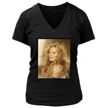 Hilary Duff Women's Deep V-Neck TShirt