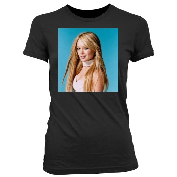 Hilary Duff Women's Junior Cut Crewneck T-Shirt