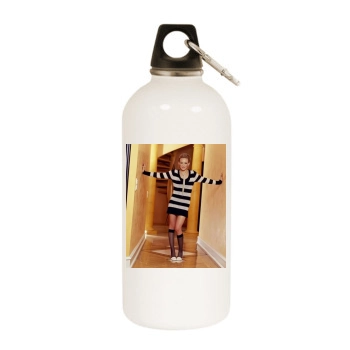 Hilary Duff White Water Bottle With Carabiner