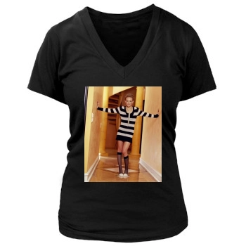 Hilary Duff Women's Deep V-Neck TShirt