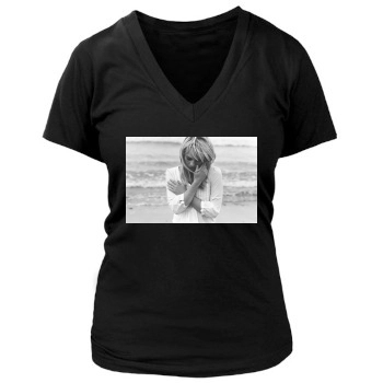 Hilary Duff Women's Deep V-Neck TShirt