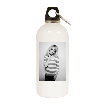 Hilary Duff White Water Bottle With Carabiner