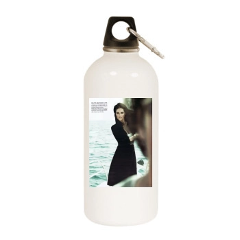 Hilary Rhoda White Water Bottle With Carabiner