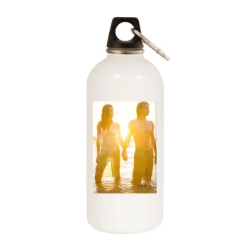 Hilary Rhoda White Water Bottle With Carabiner