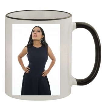 Salma Hayek 11oz Colored Rim & Handle Mug