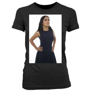 Salma Hayek Women's Junior Cut Crewneck T-Shirt