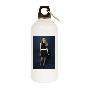 Sarah Chalke White Water Bottle With Carabiner