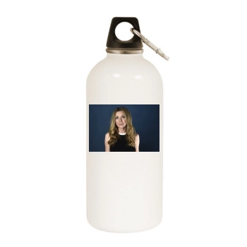 Sarah Chalke White Water Bottle With Carabiner