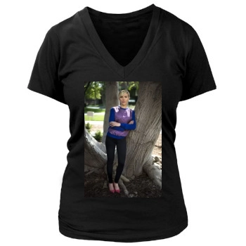 Scarlett Johansson Women's Deep V-Neck TShirt