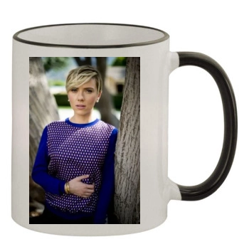 Scarlett Johansson 11oz Colored Rim & Handle Mug