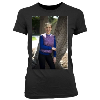 Scarlett Johansson Women's Junior Cut Crewneck T-Shirt