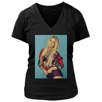 Shakira Women's Deep V-Neck TShirt