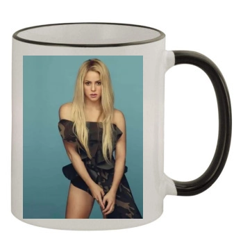 Shakira 11oz Colored Rim & Handle Mug