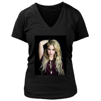 Shakira Women's Deep V-Neck TShirt