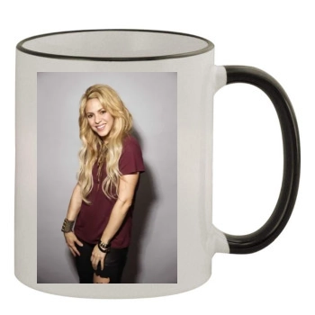 Shakira 11oz Colored Rim & Handle Mug