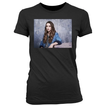 Taissa Farmiga Women's Junior Cut Crewneck T-Shirt