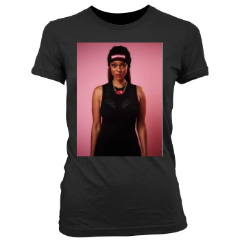 Tyra Banks Women's Junior Cut Crewneck T-Shirt