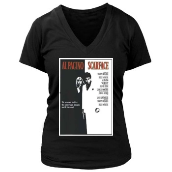 Scarface (1983) Women's Deep V-Neck TShirt