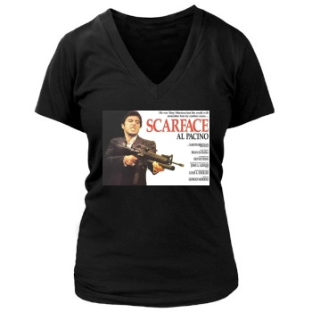 Scarface (1983) Women's Deep V-Neck TShirt