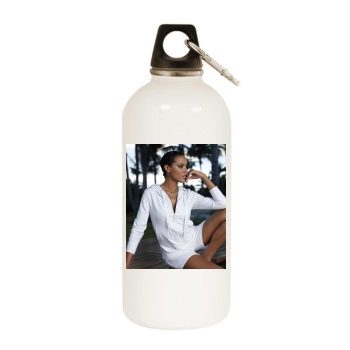 Selita Ebanks White Water Bottle With Carabiner