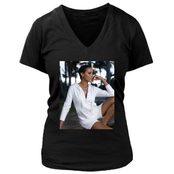 Selita Ebanks Women's Deep V-Neck TShirt