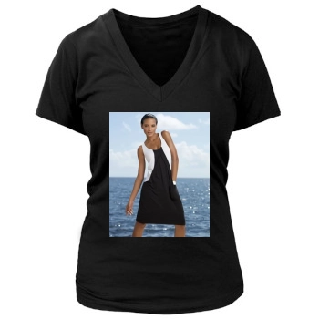 Selita Ebanks Women's Deep V-Neck TShirt