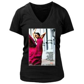 Selita Ebanks Women's Deep V-Neck TShirt