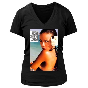 Selita Ebanks Women's Deep V-Neck TShirt