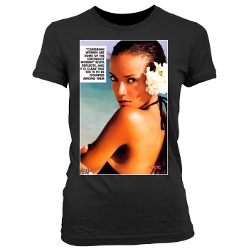 Selita Ebanks Women's Junior Cut Crewneck T-Shirt